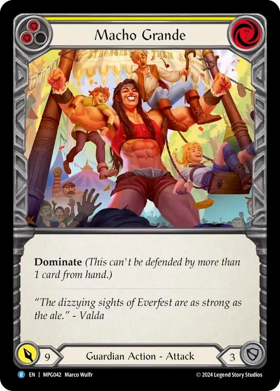 Image for Macho Grande (Yellow) (MPG042) (Mastery Pack Guardian) - Flesh and Blood TCG