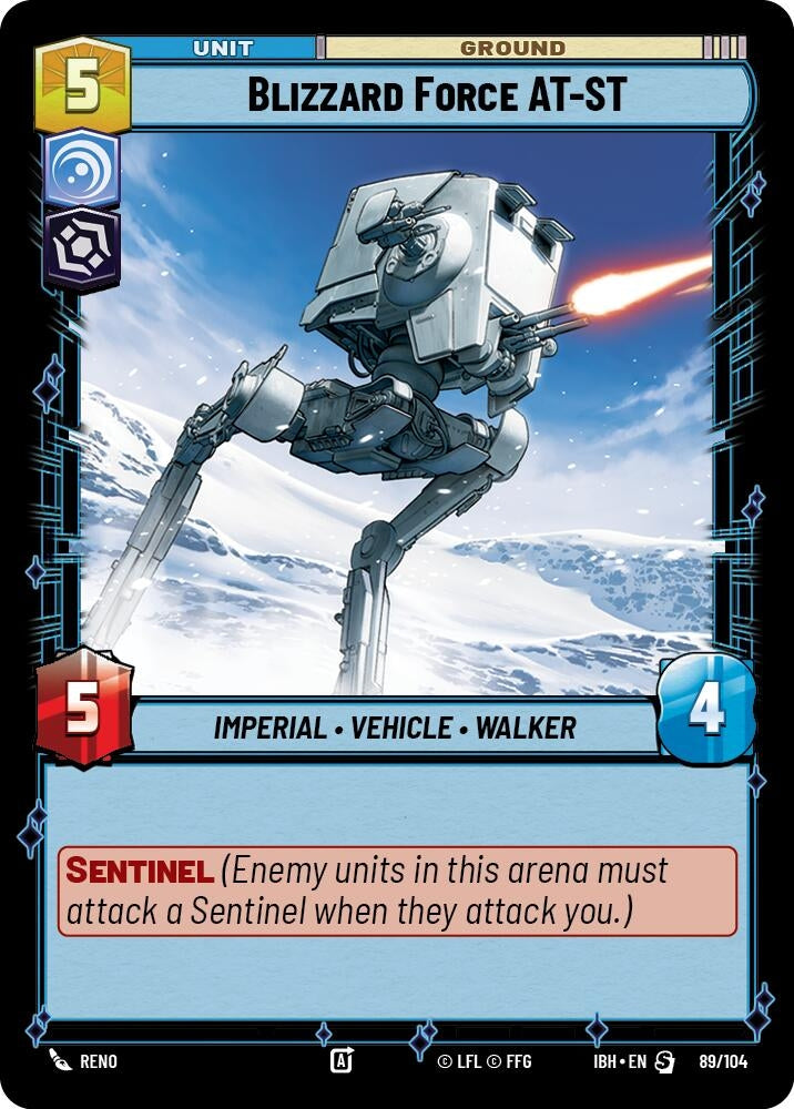 Image for Blizzard Force AT-ST (89/104) (89/104) (Intro Battle: Hoth) - Star Wars: Unlimited