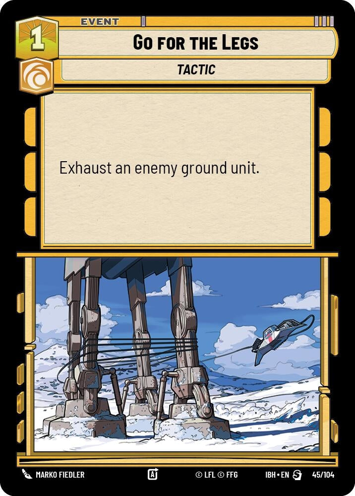 Image for Go for the Legs (45/104) (45/104) (Intro Battle: Hoth) - Star Wars: Unlimited
