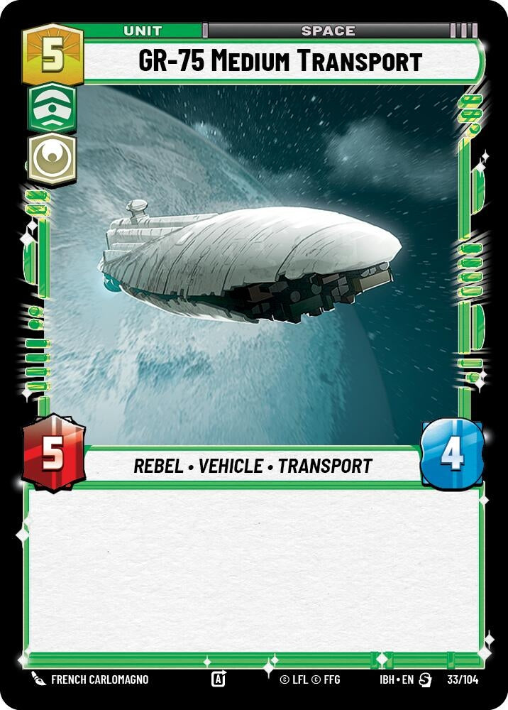 Image for GR-75 Medium Transport (33/104) (33/104) (Intro Battle: Hoth) - Star Wars: Unlimited