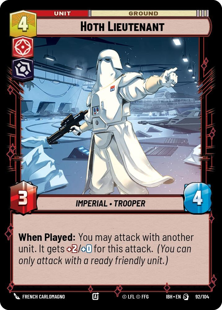 Image for Hoth Lieutenant (92/104) (92/104) (Intro Battle: Hoth) - Star Wars: Unlimited