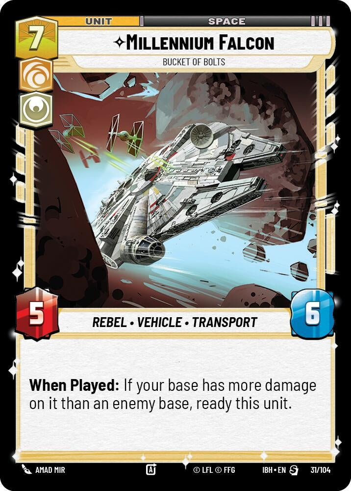 Image for Millennium Falcon - Bucket of Bolts (31/104) (Intro Battle: Hoth) - Star Wars: Unlimited