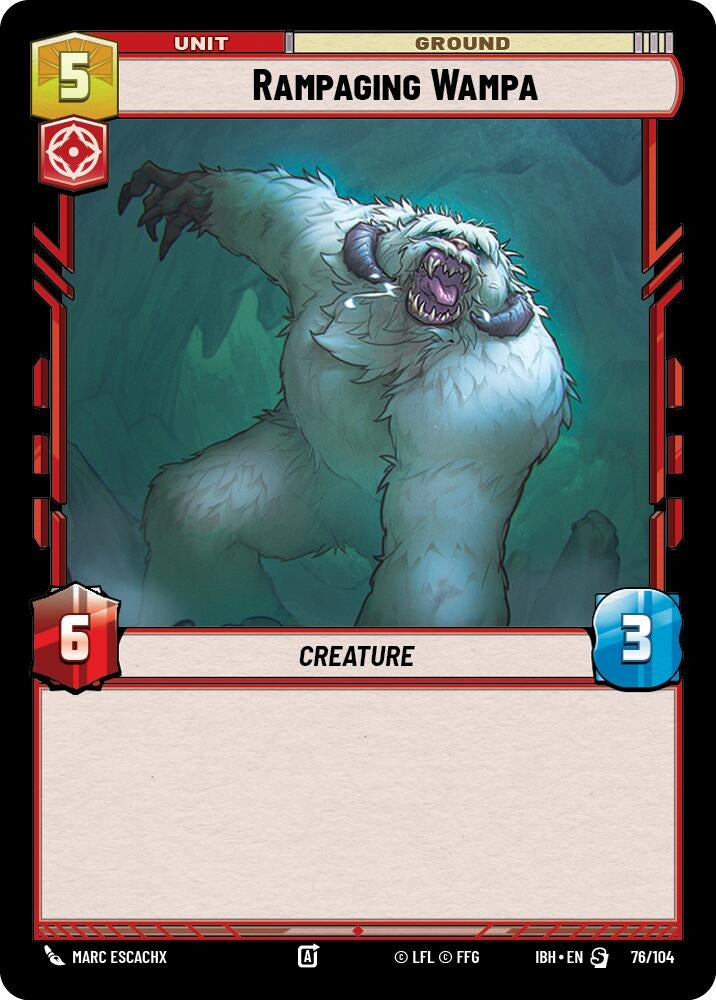Image for Rampaging Wampa (76/104) (Intro Battle: Hoth) - Star Wars: Unlimited