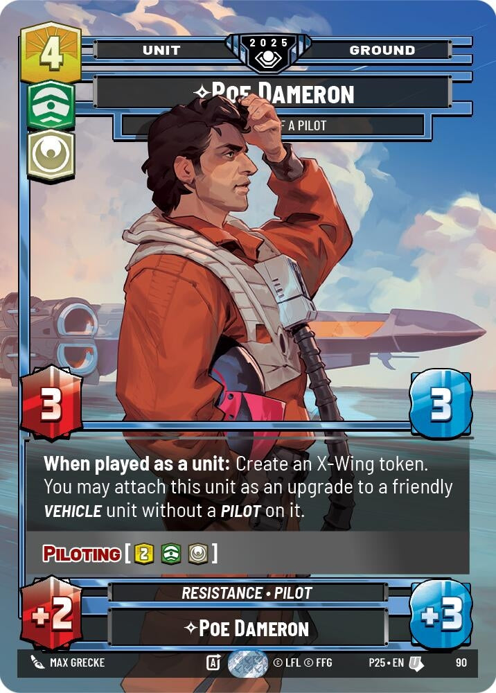 Image for Poe Dameron - One Hell of a Pilot (90) (Organized Play Promos) - Star Wars: Unlimited