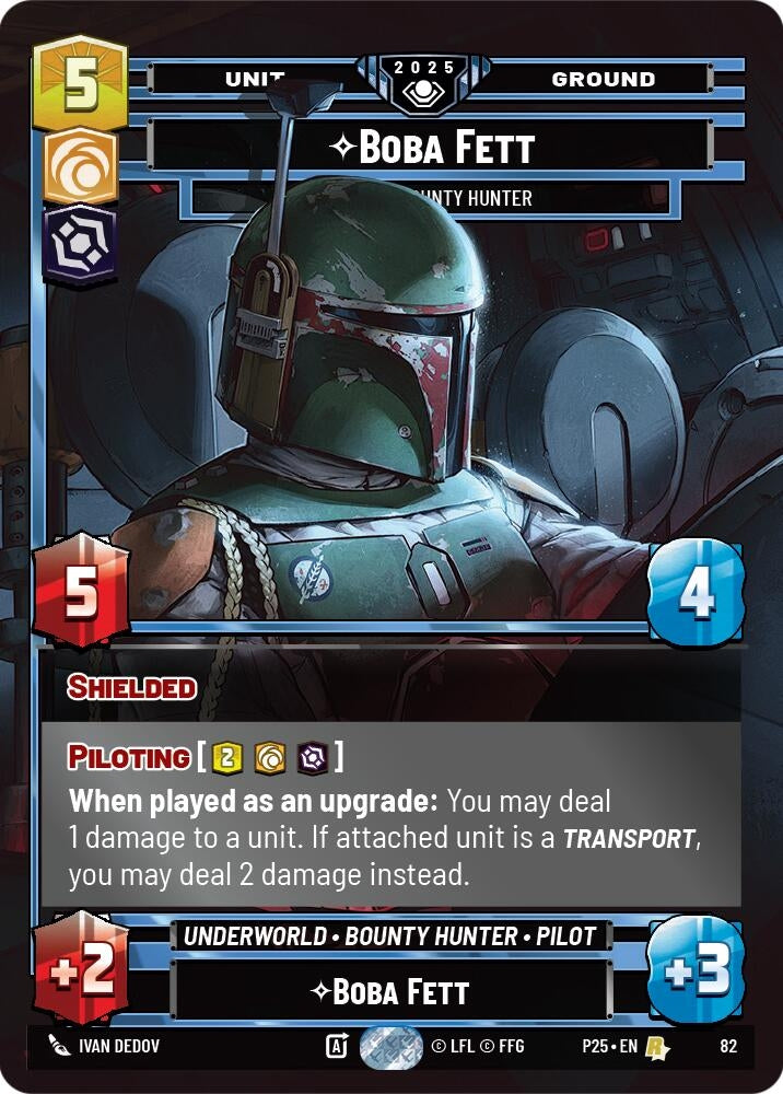 Image for Boba Fett - Feared Bounty Hunter (82) (Organized Play Promos) - Star Wars: Unlimited