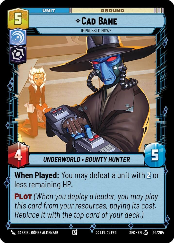 Image for Cad Bane - Impressed Now? (34/264) (Secrets of Power) - Star Wars: Unlimited
