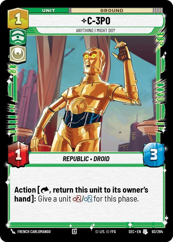 Image for C-3PO - Anything I Might Do? (93/264) (Secrets of Power) - Star Wars: Unlimited