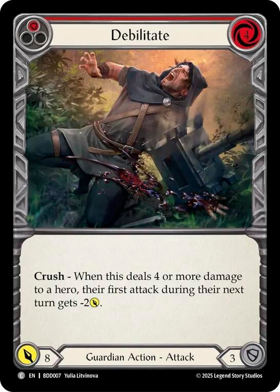 Image for Debilitate (Red) (BDD007) (Welcome Deck Bravo) - Flesh and Blood TCG