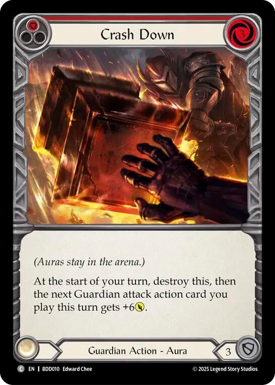 Image for Crash Down (Red) (BDD010) (Welcome Deck Bravo) - Flesh and Blood TCG