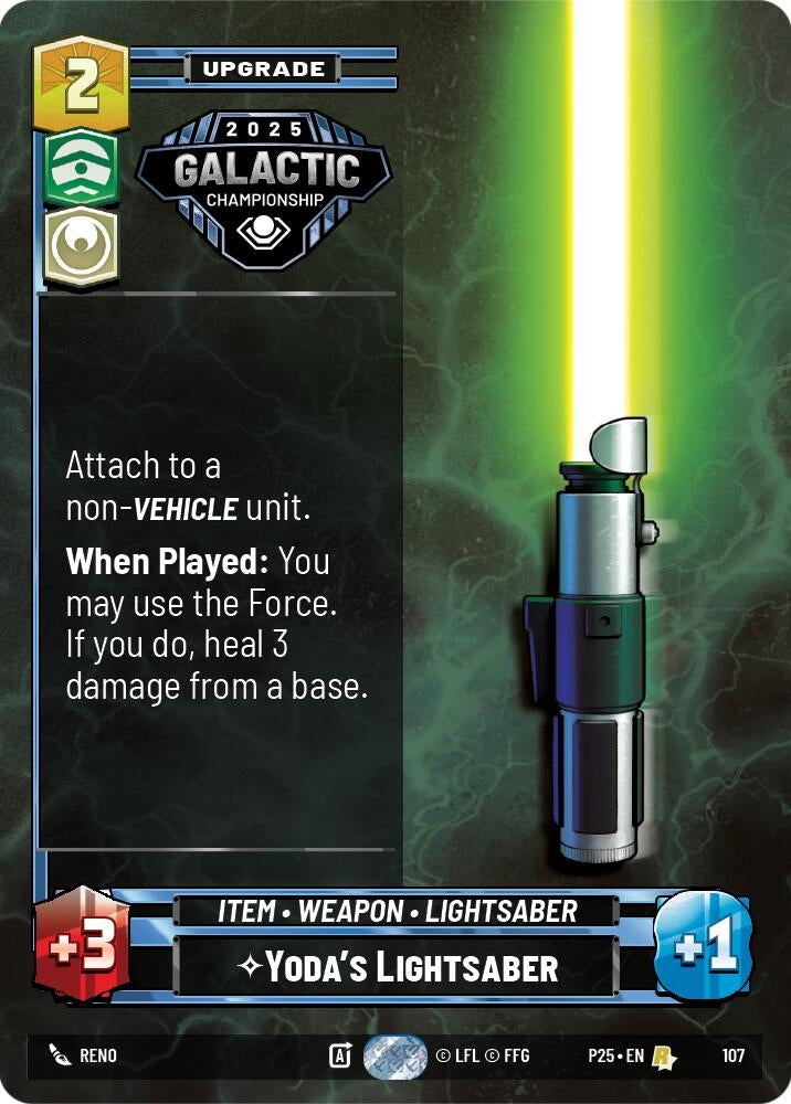 Image for Yoda's Lightsaber (107) (Organized Play Promos) - Star Wars: Unlimited