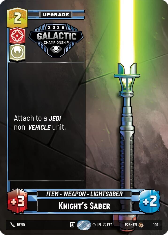 Image for Knight's Saber (109) (Organized Play Promos) - Star Wars: Unlimited