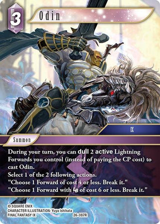 Image for Odin (26-087R) (Gunslinger in the Abyss) - Final Fantasy TCG