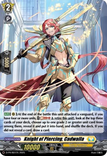 Image for Knight of Piercing, Cadwalla (Foil) (D-PR/891EN) (D Promo Cards) - Cardfight Vanguard
