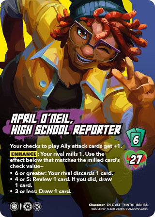 April O'Neil, High School Reporter (Alternate Art) (TMNT01 188/186) (Teenage Mutant Ninja Turtles)