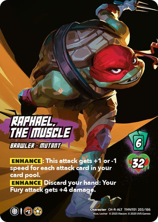 Image for Raphael, the Muscle (Alternate Art) (203) (TMNT01 203/186) (Teenage Mutant Ninja Turtles) - UniVersus