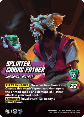 Image for Splinter, Caring Father (Alternate Art) (TMNT01 207/186) (Teenage Mutant Ninja Turtles) - UniVersus