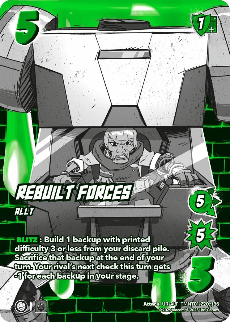 Image for Rebuilt Forces (Alternate Art) (TMNT01 220/186) (Teenage Mutant Ninja Turtles) - UniVersus