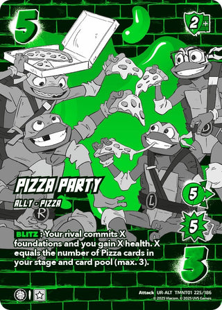 Image for Pizza Party (Alternate Art) (TMNT01 225/186) (Teenage Mutant Ninja Turtles) - UniVersus