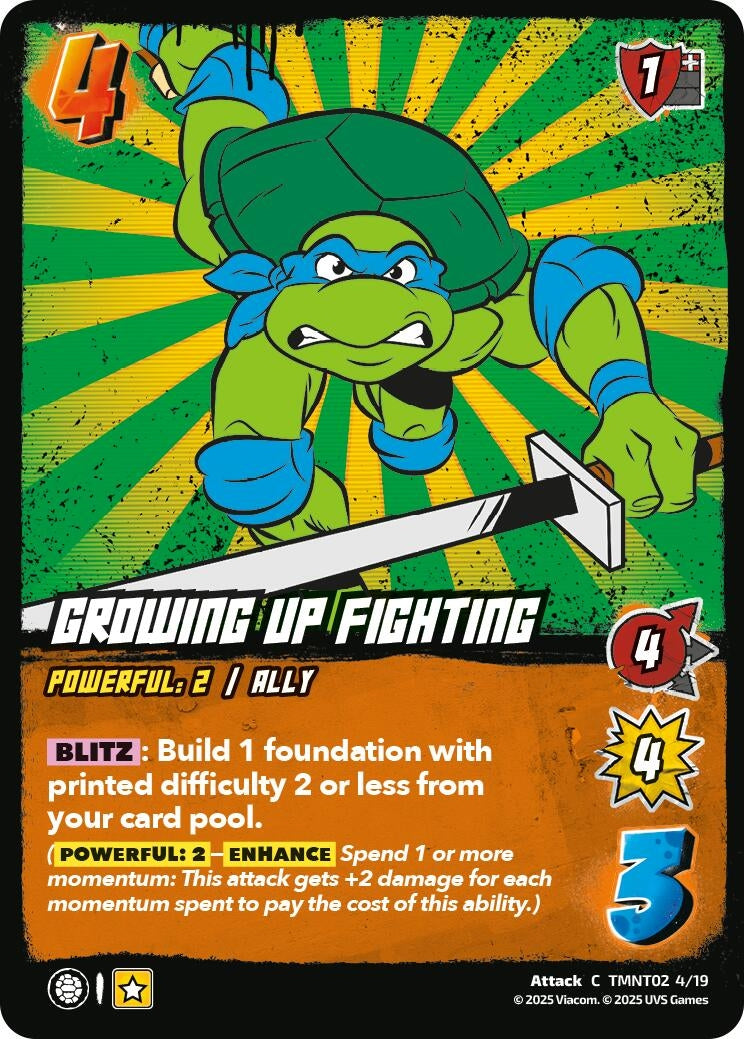 Image for Growing Up Fighting (TMNT02) (TMNT02 4/19) (Teenage Mutant Ninja Turtles) - UniVersus