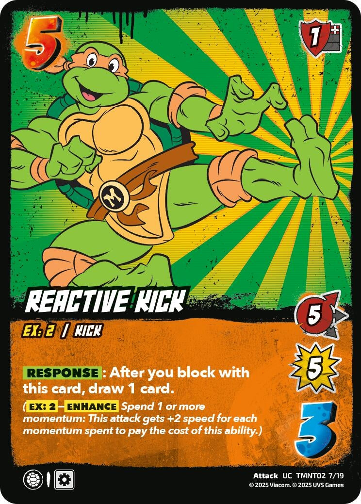Image for Reactive Kick (TMNT02) (TMNT02 7/19) (Teenage Mutant Ninja Turtles) - UniVersus