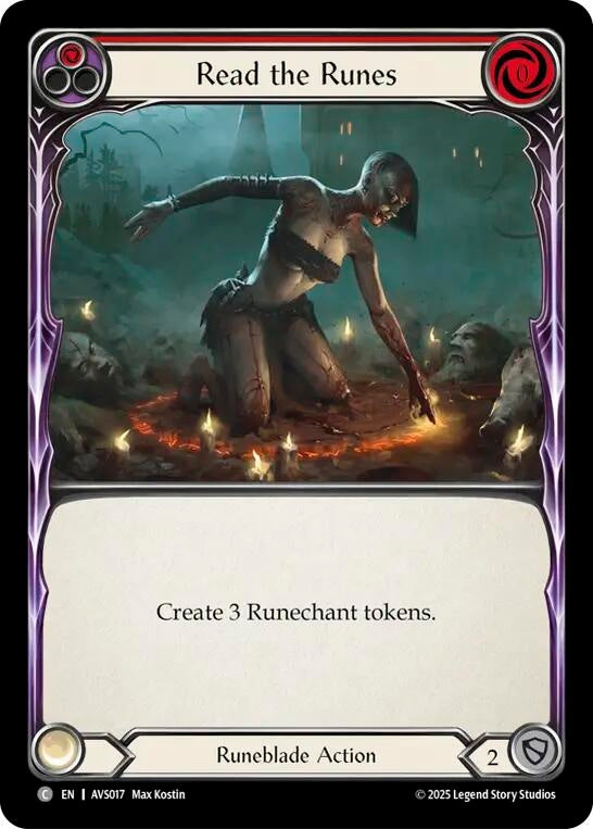 Image for Read the Runes (Red) (AVS017) (Armory Deck: Legends Viserai) - Flesh and Blood TCG