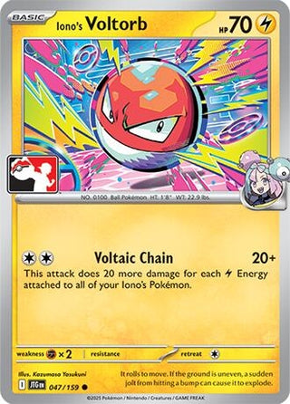 Image for Iono's Voltorb (047/159) (Prize Pack Series Cards) - Pokemon