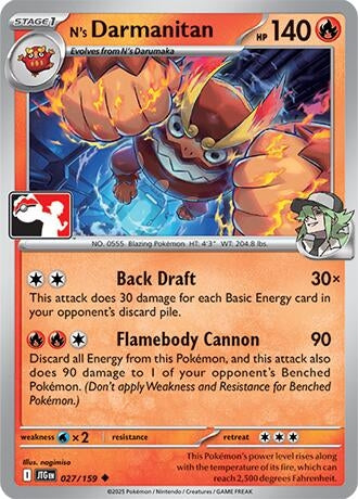 Image for N's Darmanitan (027/159) (Prize Pack Series Cards) - Pokemon