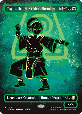 Image for Toph, the First Metalbender (Borderless Battle Pose) (362) (Avatar: The Last Airbender) - Magic: The Gathering