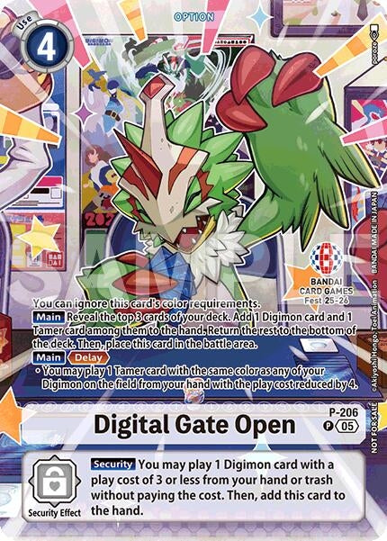 Image for Digital Gate Open - P-206 (BANDAI Card Games Fest 25-26) (P-206 P) (Digimon Promotion Cards) - Digimon Card Game