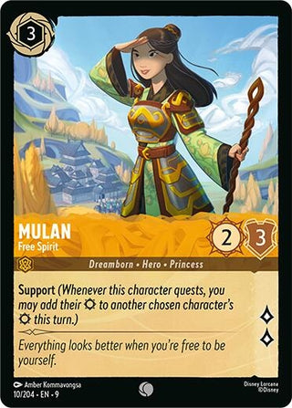 Image for Mulan - Free Spirit (10/204) (Fabled) - Disney Lorcana