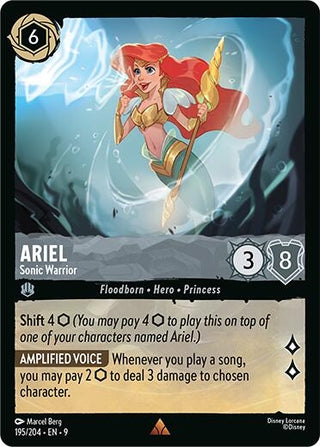 Image for Ariel - Sonic Warrior (195/204) (Fabled) - Disney Lorcana