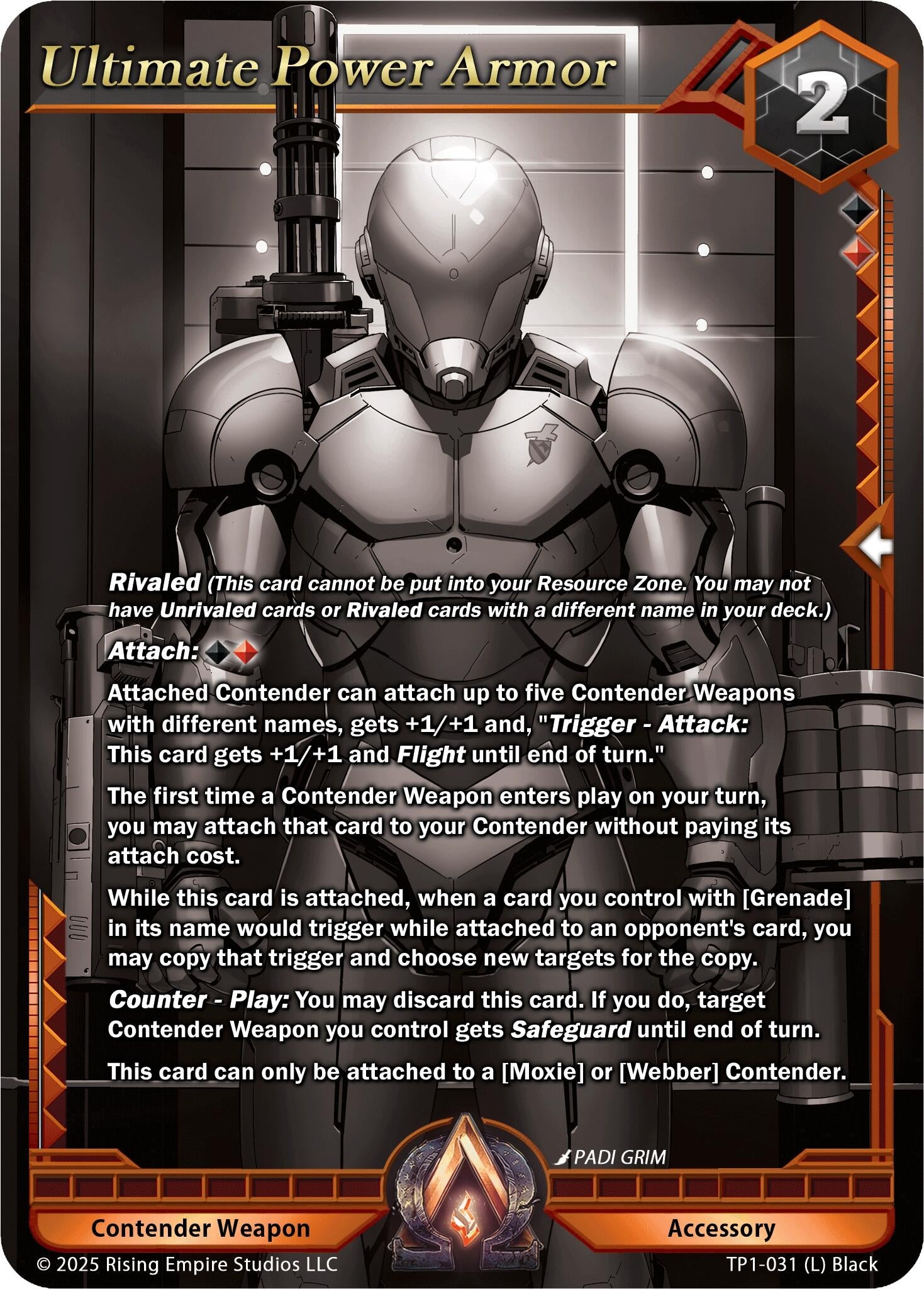Image for Ultimate Power Armor (Monochrome) (TP1-031) (Spoils of the Forgotten) - Alpha Clash