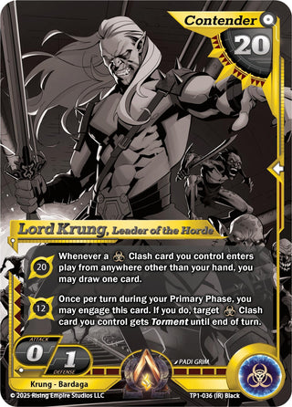 Image for Lord Krung, Leader of the Horde (Monochrome) (TP1-036) (Spoils of the Forgotten) - Alpha Clash
