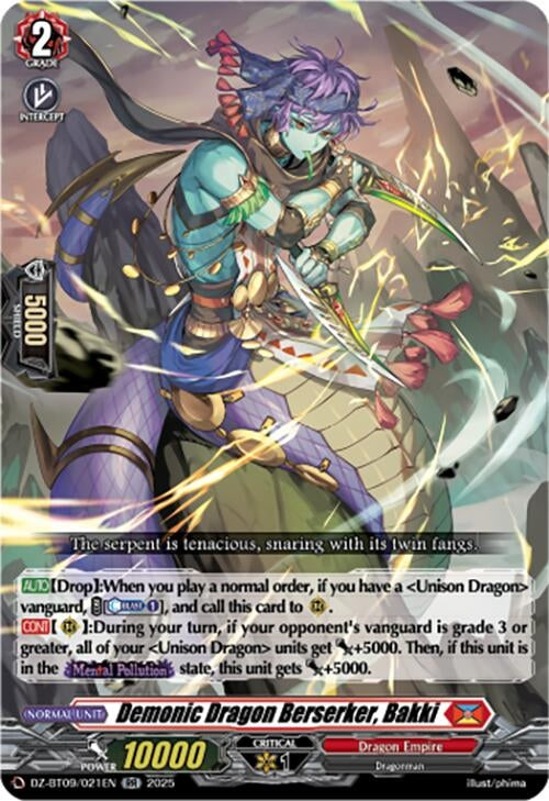 Image for Demonic Dragon Berserker, Bakki (DZ-BT09/021EN) (DZ-BT09: Super Brave Detonation) - Cardfight Vanguard