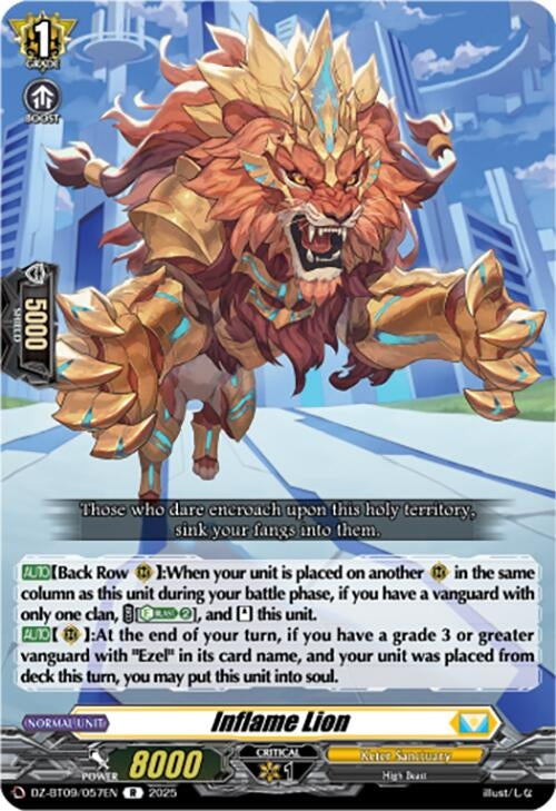 Image for Inflame Lion (DZ-BT09/057EN) (DZ-BT09: Super Brave Detonation) - Cardfight Vanguard