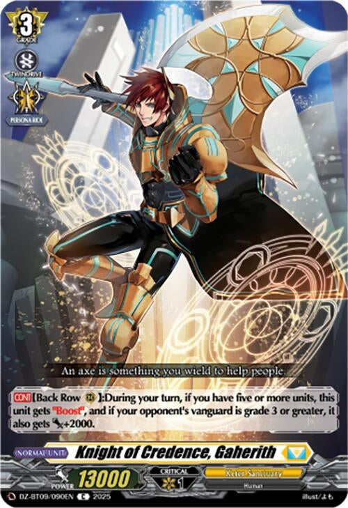 Image for Knight of Credence, Gaherith (DZ-BT09/090EN) (DZ-BT09: Super Brave Detonation) - Cardfight Vanguard