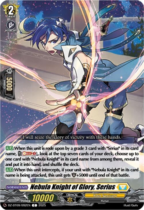 Image for Nebula Knight of Glory, Serius (DZ-BT09/092EN) (DZ-BT09: Super Brave Detonation) - Cardfight Vanguard
