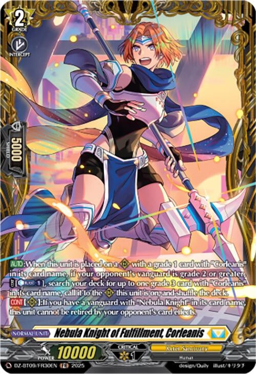 Image for Nebula Knight of Fulfillment, Corleanis (FR) (DZ-BT09/FR30EN) (DZ-BT09: Super Brave Detonation) - Cardfight Vanguard