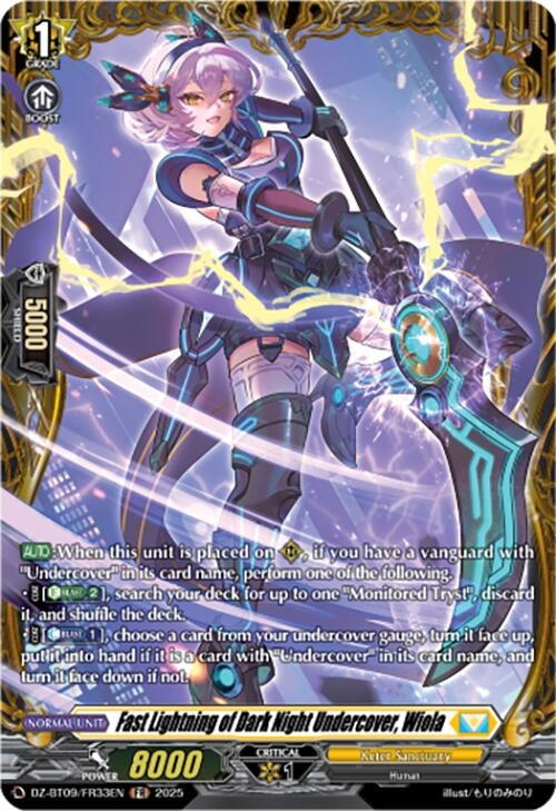 Image for Fast Lightning of Dark Night Undercover, Wiola (FR) (DZ-BT09/FR33EN) (DZ-BT09: Super Brave Detonation) - Cardfight Vanguard