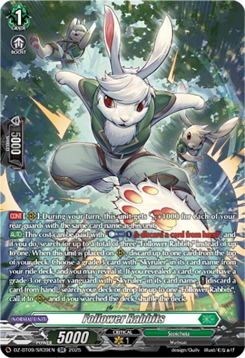 Image for Follower Rabbits (SR) (DZ-BT09/SR39EN) (DZ-BT09: Super Brave Detonation) - Cardfight Vanguard