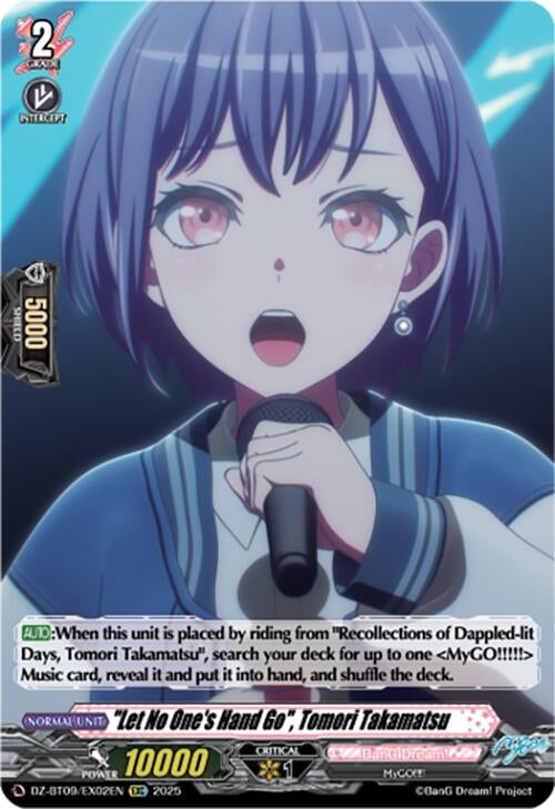 Image for "Let No One's Hand Go", Tomori Takamatsu (EXRRR) (DZ-BT09/EX02EN) (DZ-BT09: Super Brave Detonation) - Cardfight Vanguard