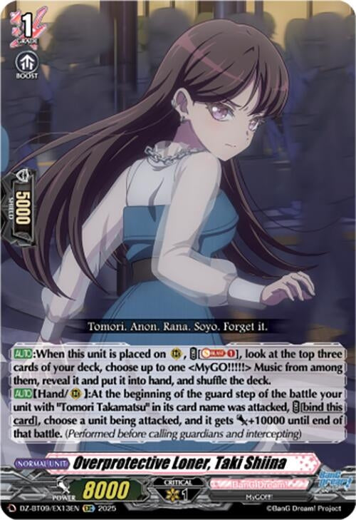 Image for Overprotective Loner, Taki Shiina (EXRRR) (DZ-BT09/EX13EN) (DZ-BT09: Super Brave Detonation) - Cardfight Vanguard