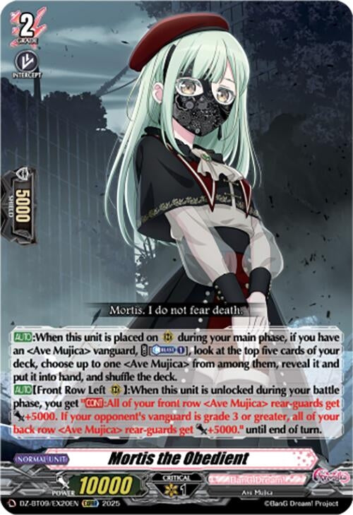 Image for Mortis the Obedient (EXRRR) (DZ-BT09/EX20EN) (DZ-BT09: Super Brave Detonation) - Cardfight Vanguard