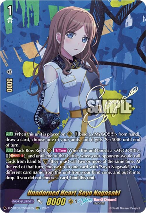 Image for Unadorned Heart, Soyo Nagasaki  (EXS) (DZ-BT09/EXS04EN) (DZ-BT09: Super Brave Detonation) - Cardfight Vanguard