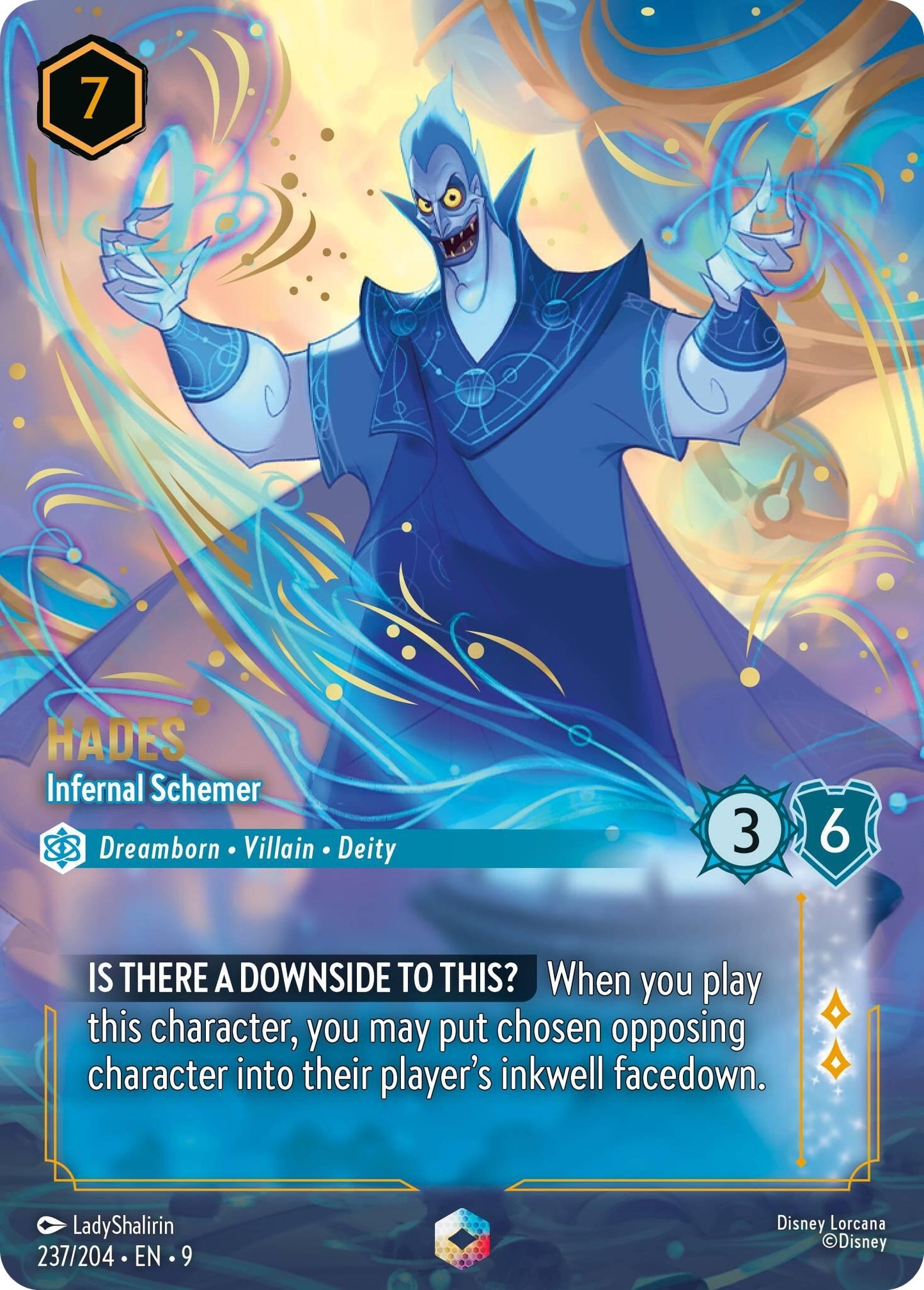 Image for Hades - Infernal Schemer (Enchanted) (237/204) (Fabled) - Disney Lorcana