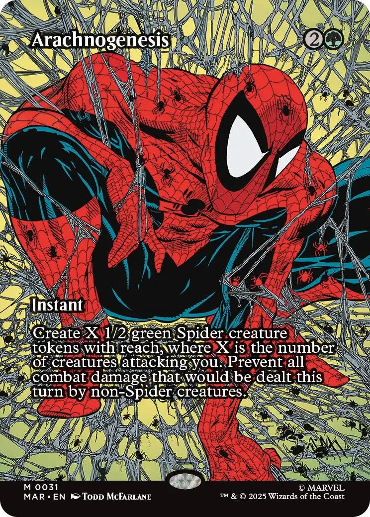 Image for Arachnogenesis (Borderless) (31) (Marvel Eternal-Legal) - Magic: The Gathering