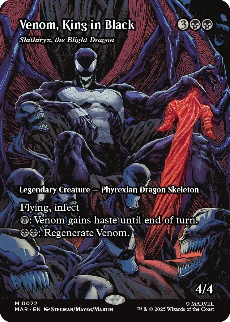 Image for Venom, King in Black - Skithiryx, the Blight Dragon (Borderless) (22) (Marvel Eternal-Legal) - Magic: The Gathering