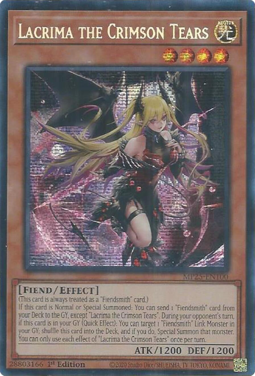 Image for Lacrima the Crimson Tears (MP25-EN100) (2025 Mega-Pack) - YuGiOh
