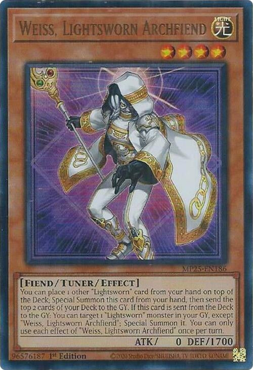 Weiss, Lightsworn Archfiend (MP25-EN186) (2025 Mega-Pack)