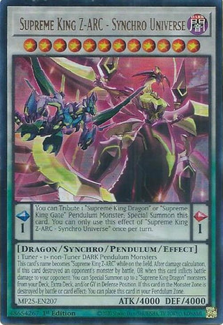 Supreme King Z-ARC - Synchro Universe (MP25-EN207) (2025 Mega-Pack)